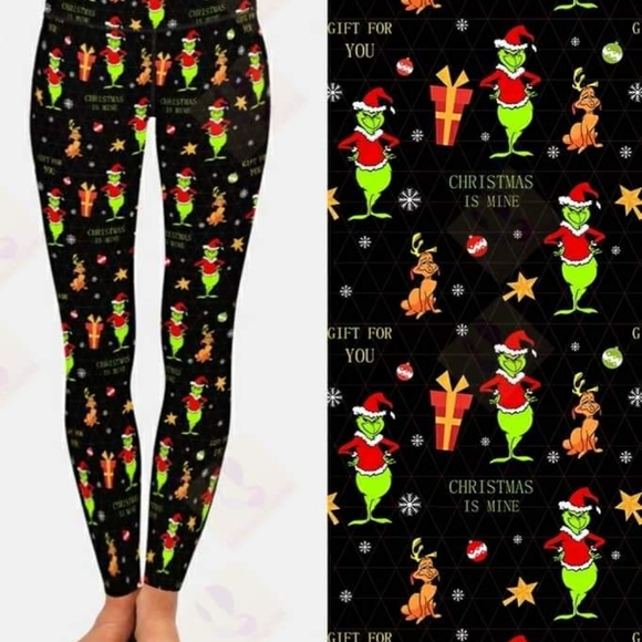 Brand New Women's Grinch Leggings 1X/3X - Picture 3 of 3